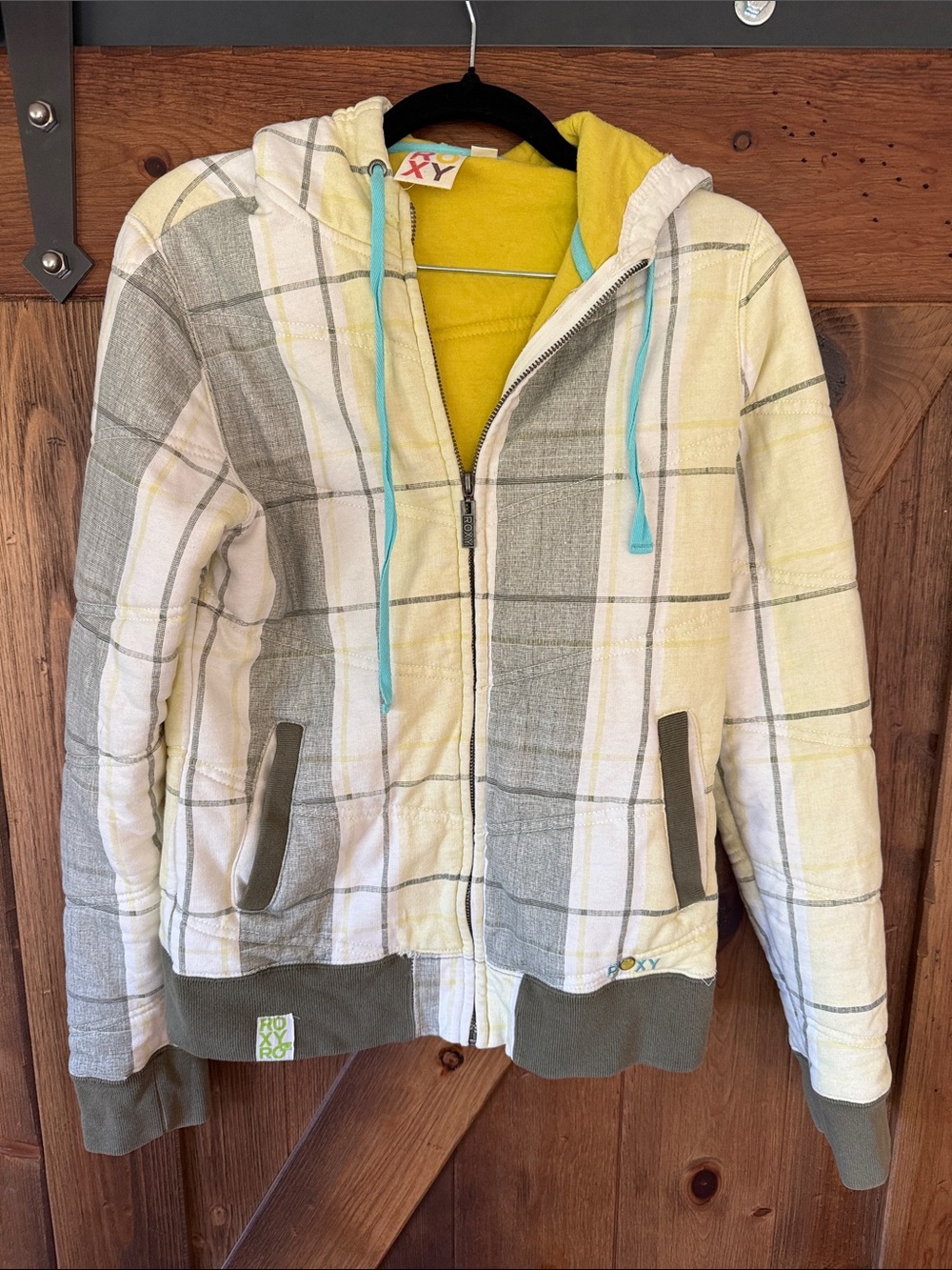 Vintage Y2K quilted plaid Roxy jacket